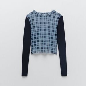 ZARA Women’s COMBINATION KNIT SWEATER 2488/130